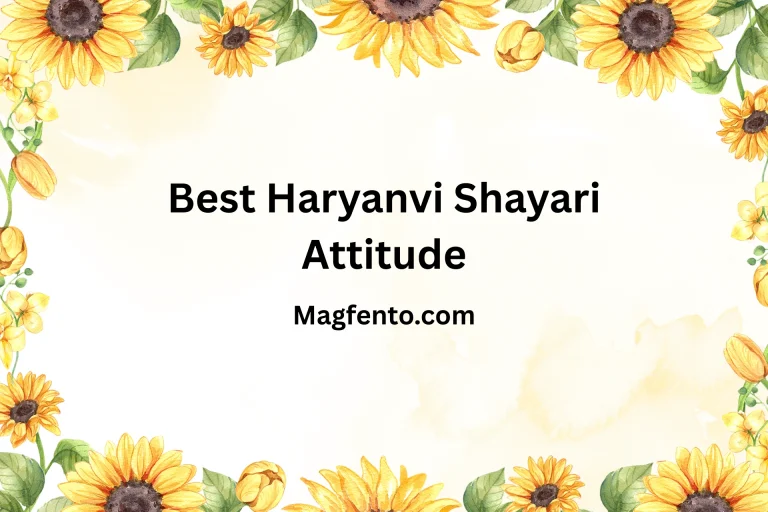 Best Haryanvi Shayari Attitude
