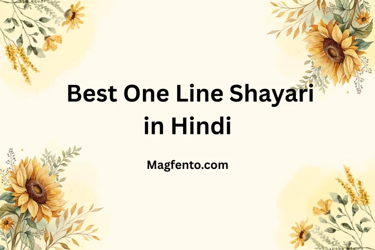 Best One Line Shayari in Hindi