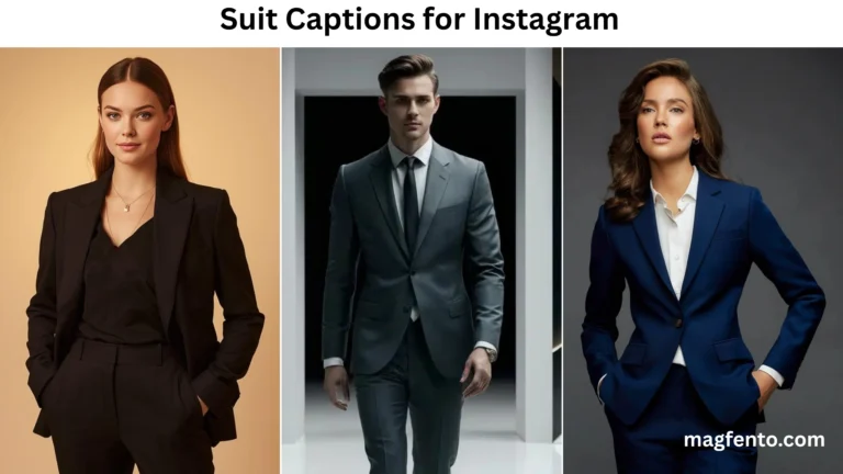 Suit Captions for Instagram