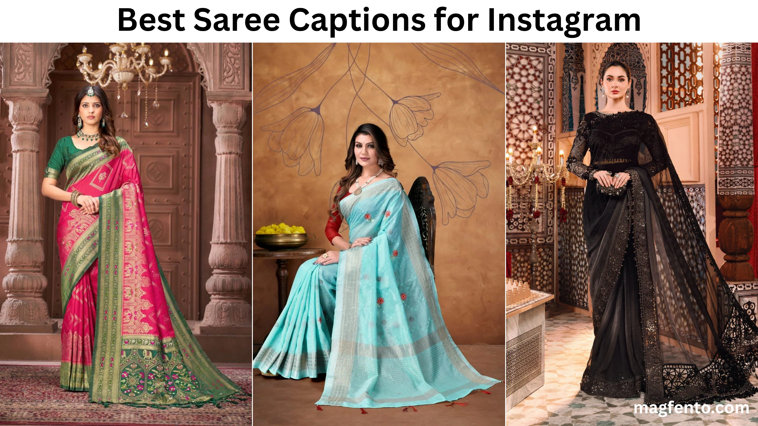 best saree captions for Instagram