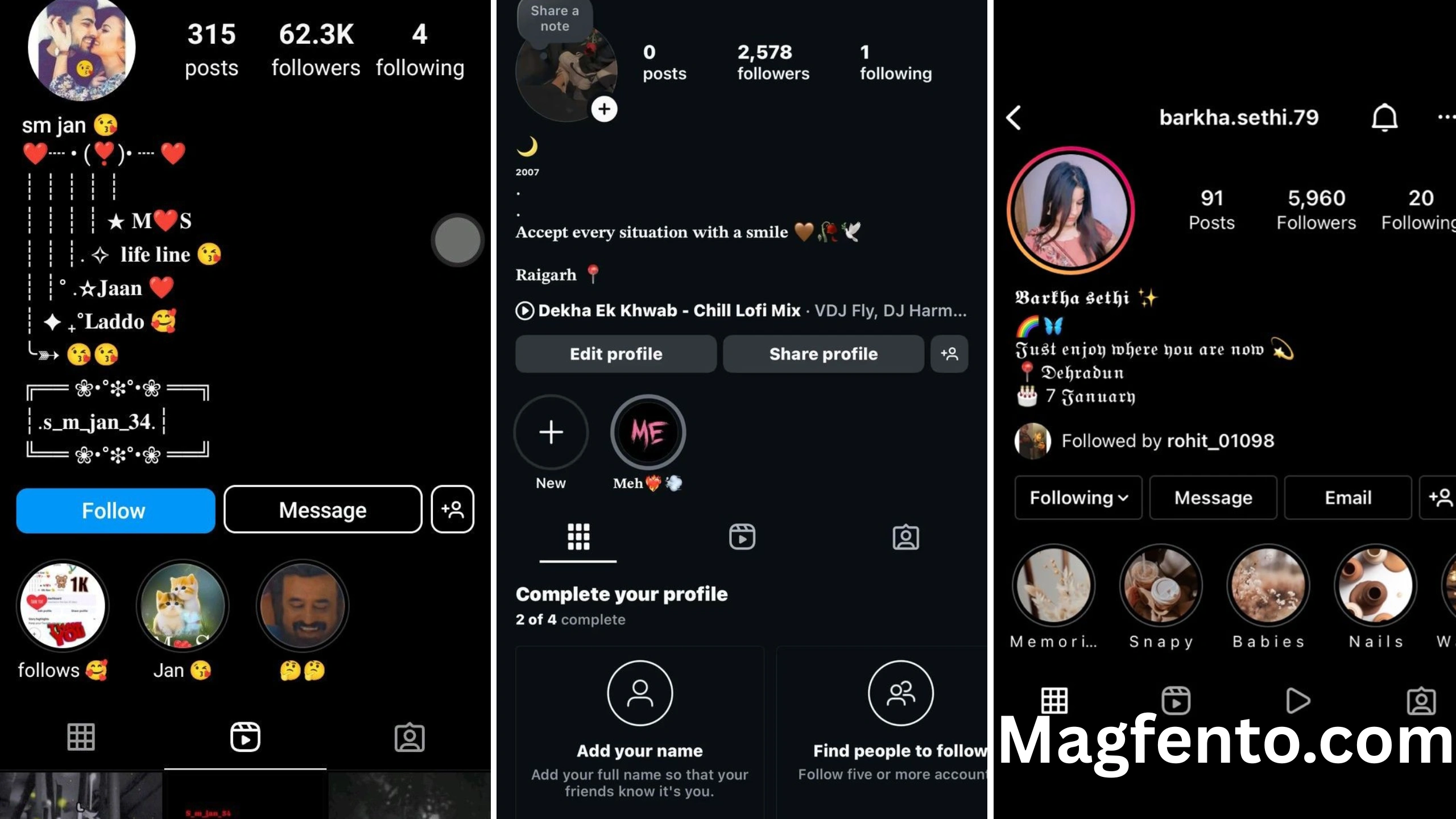 instagram vip bio stylish font