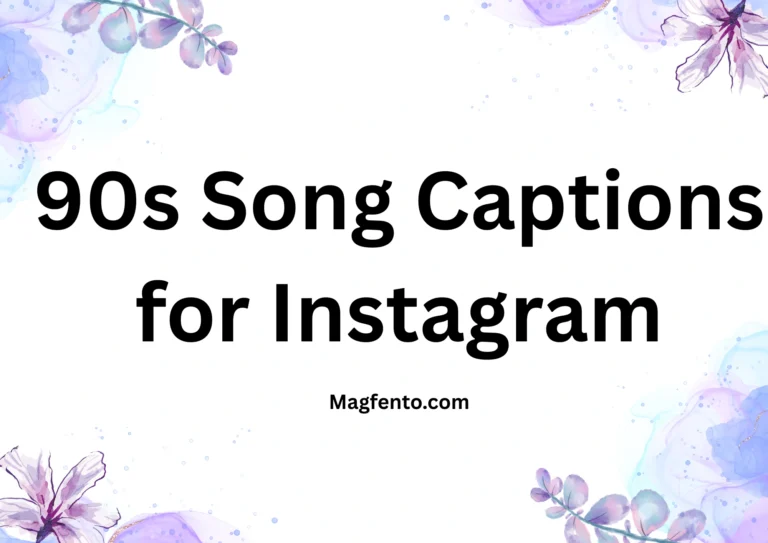 90s Song Captions for Instagram
